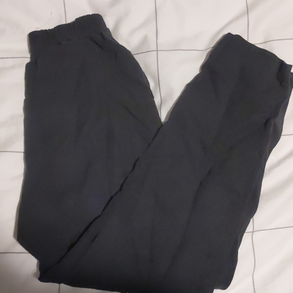 Vetta Capsule Black Linen Tapered Pants